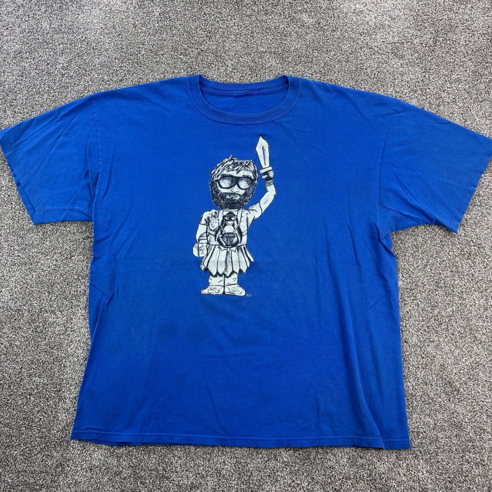 Vintage Y2K The Hangover Shirt Mens XL Blue Alan Zach Galifianakis Wolfpack